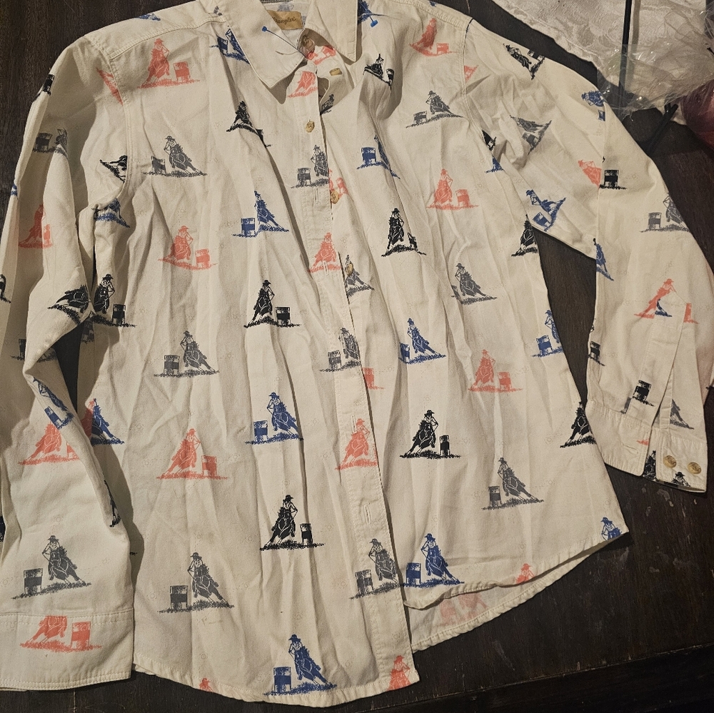 Vintage Wrangler Button Up Size Small